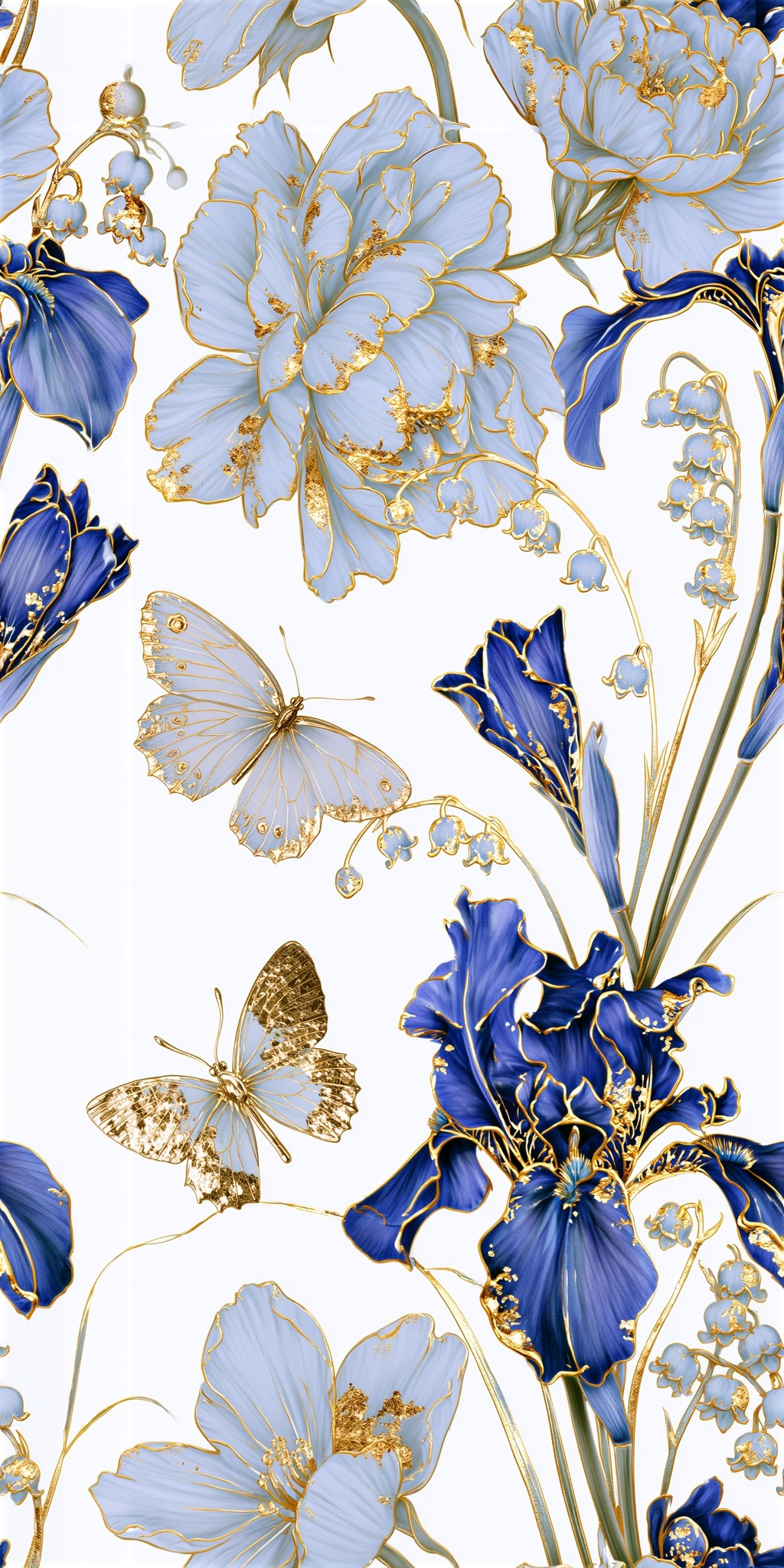 A meticulously crafted painting depicts a beautiful bouquet of...