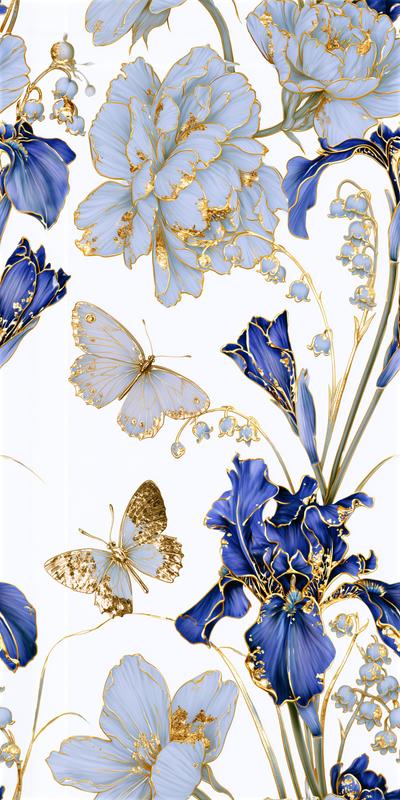A meticulously crafted painting depicts a beautiful bouquet of...