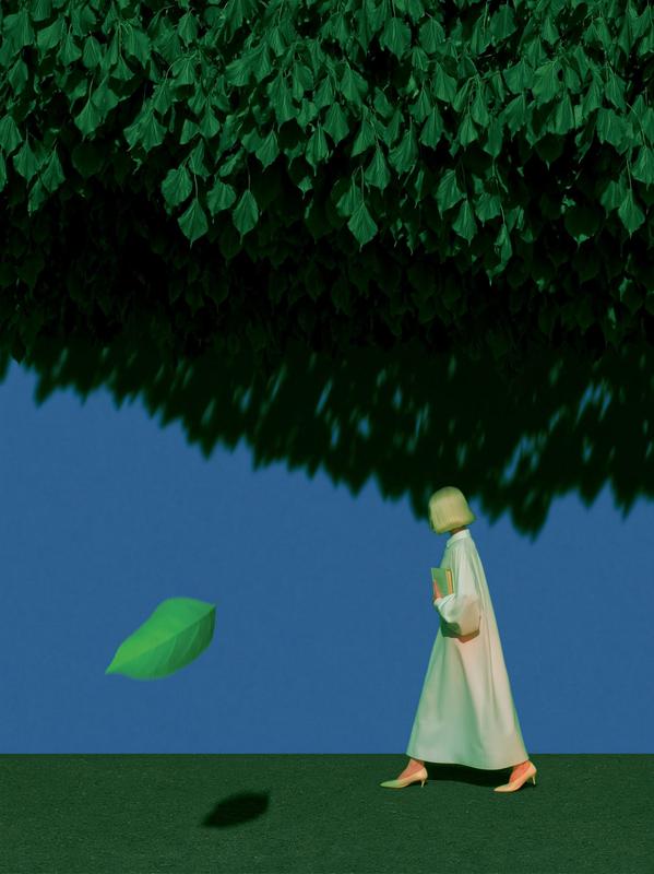 a 20-year-old college girl walking alone on a quiet...