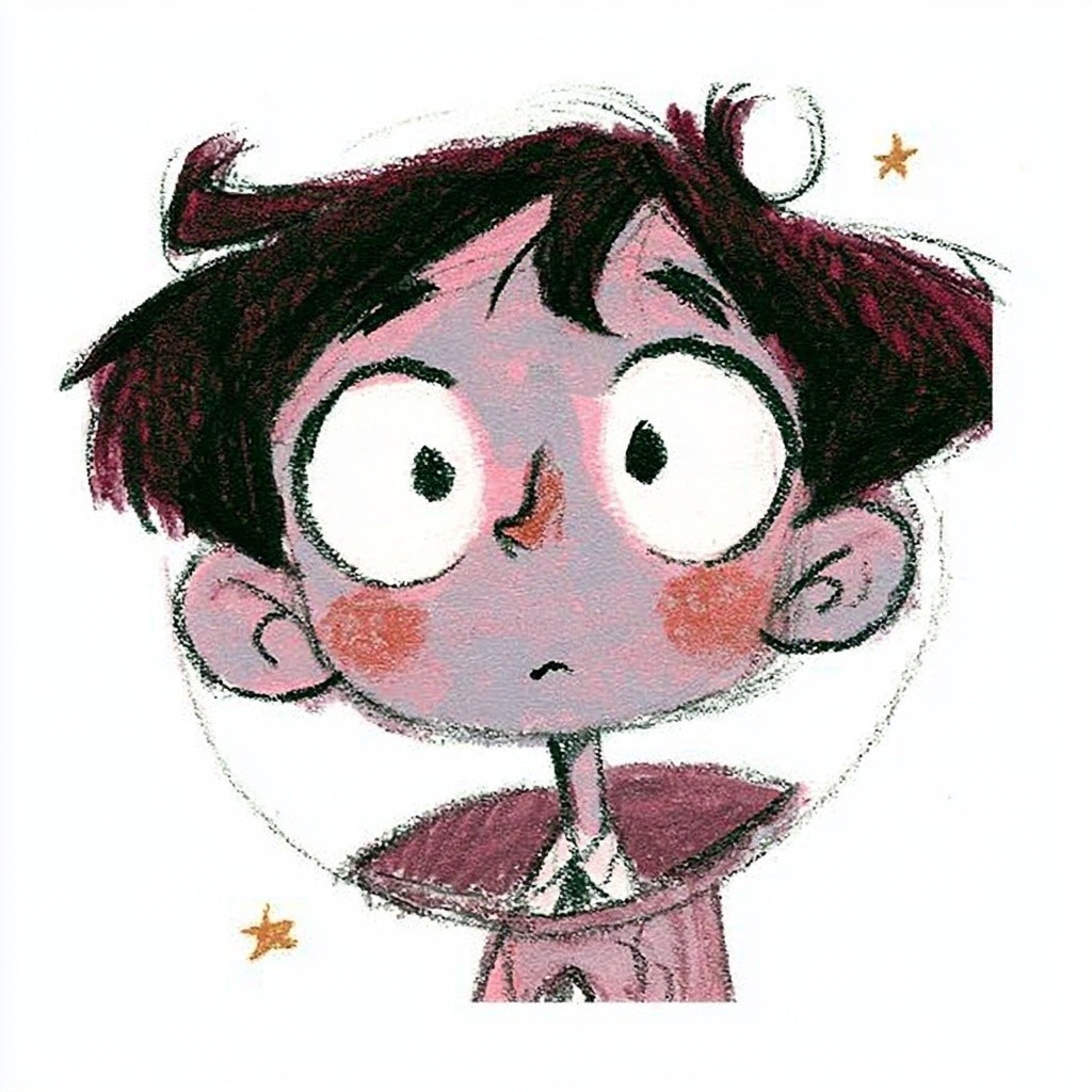 pencil sketch in children's illustration style character design of...