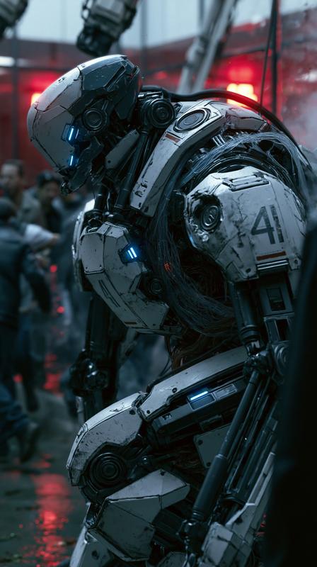 Photoreal live action grounded near future biomechanical military sci...