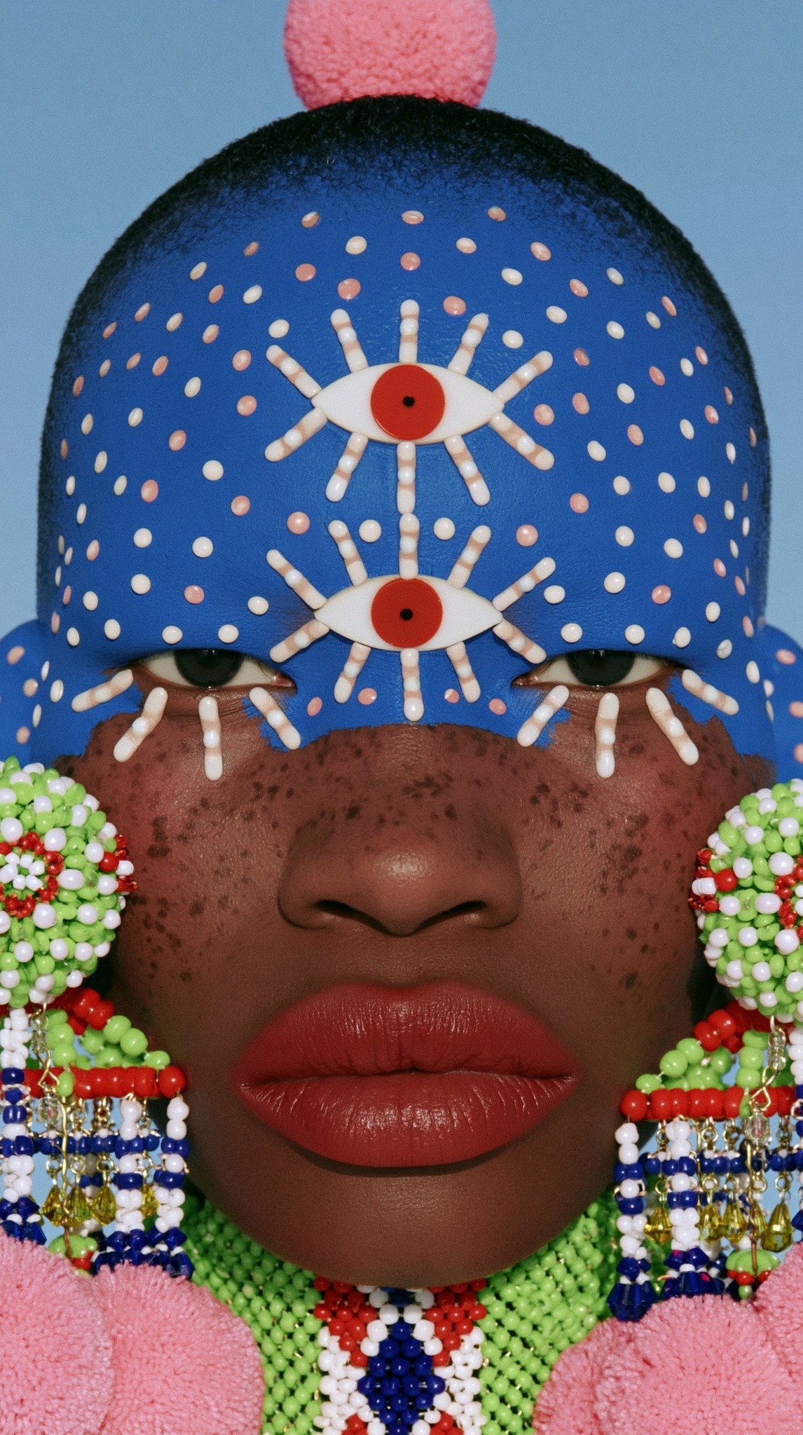 editorial african-american woman wearing quirky jewellery...