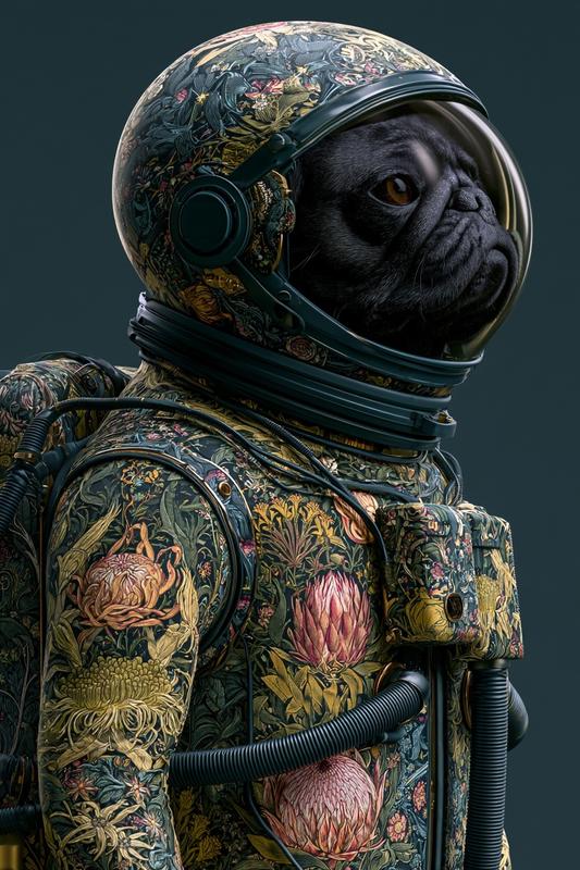 Create a image a image of a black pug...