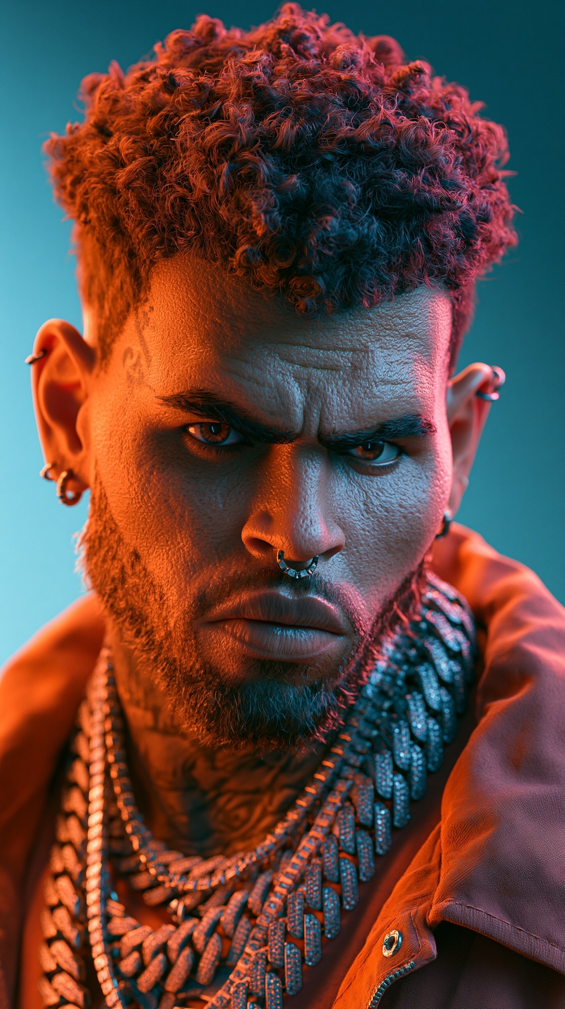 Chris Brown highly detailed stylized realistic 3D human character...