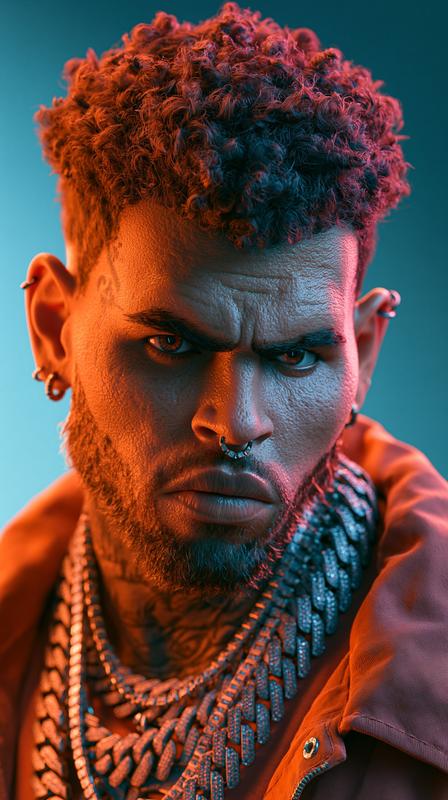 Chris Brown highly detailed stylized realistic 3D human character...