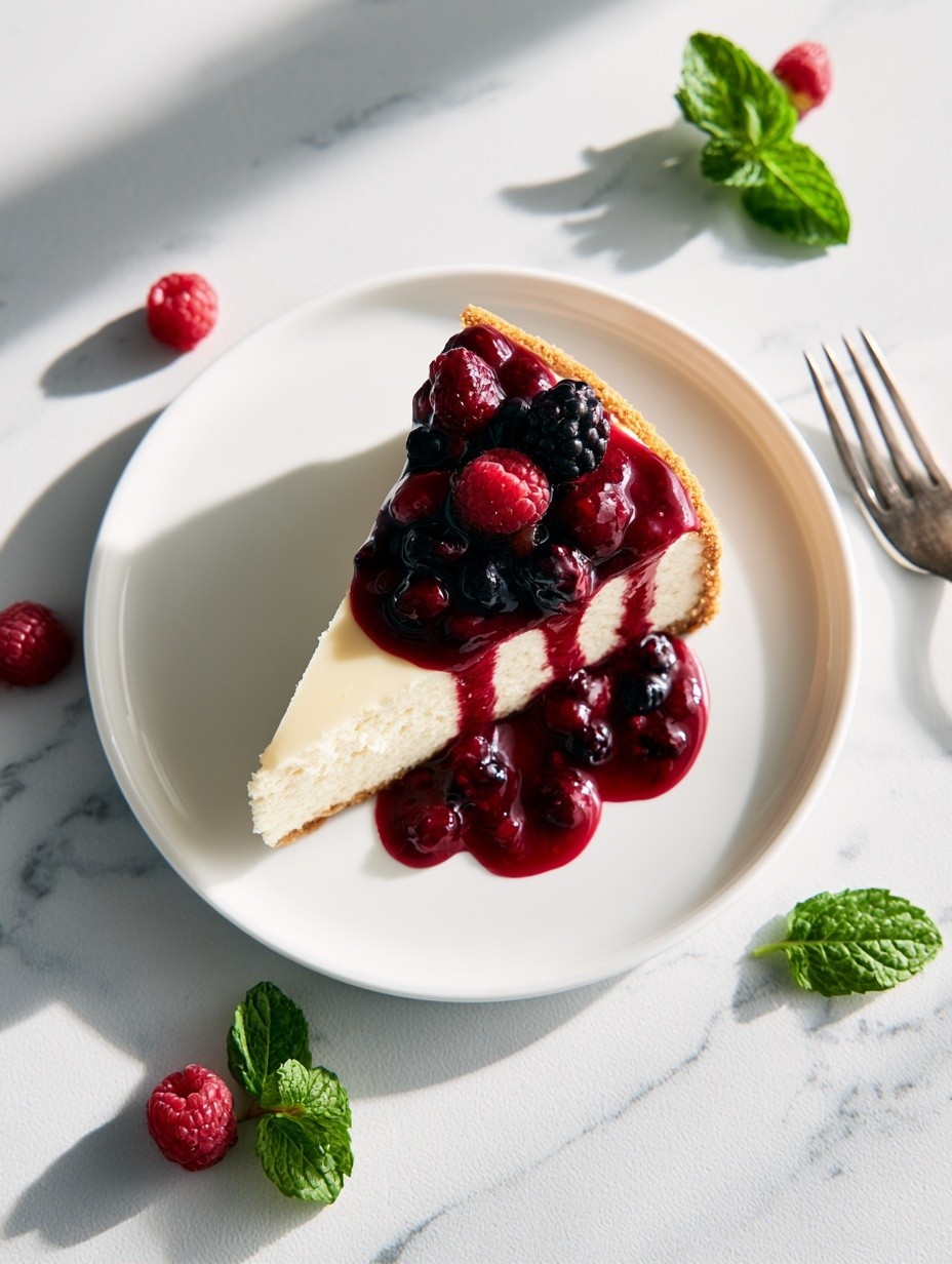 Using the exact same slice of New York cheesecake...