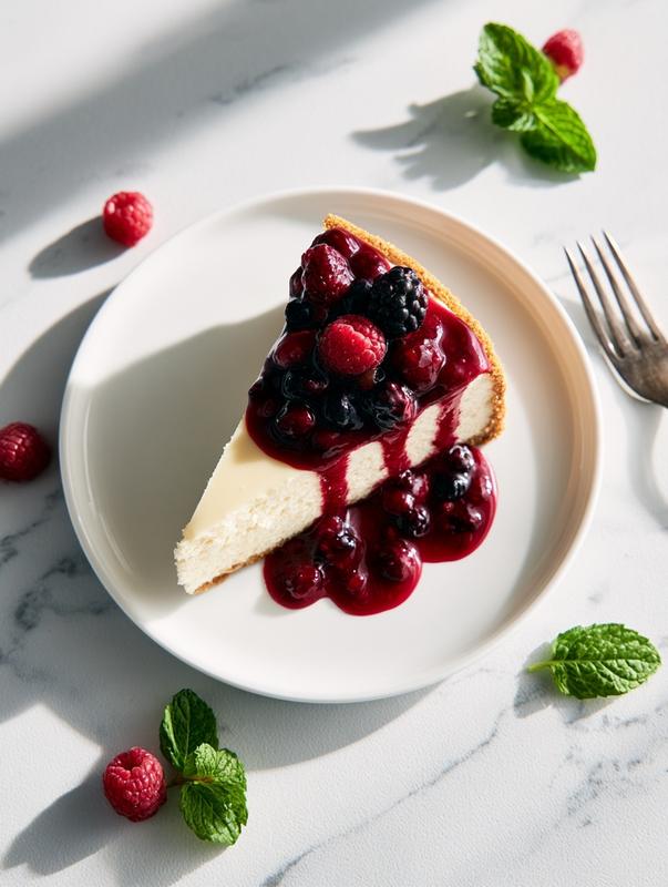 Using the exact same slice of New York cheesecake...