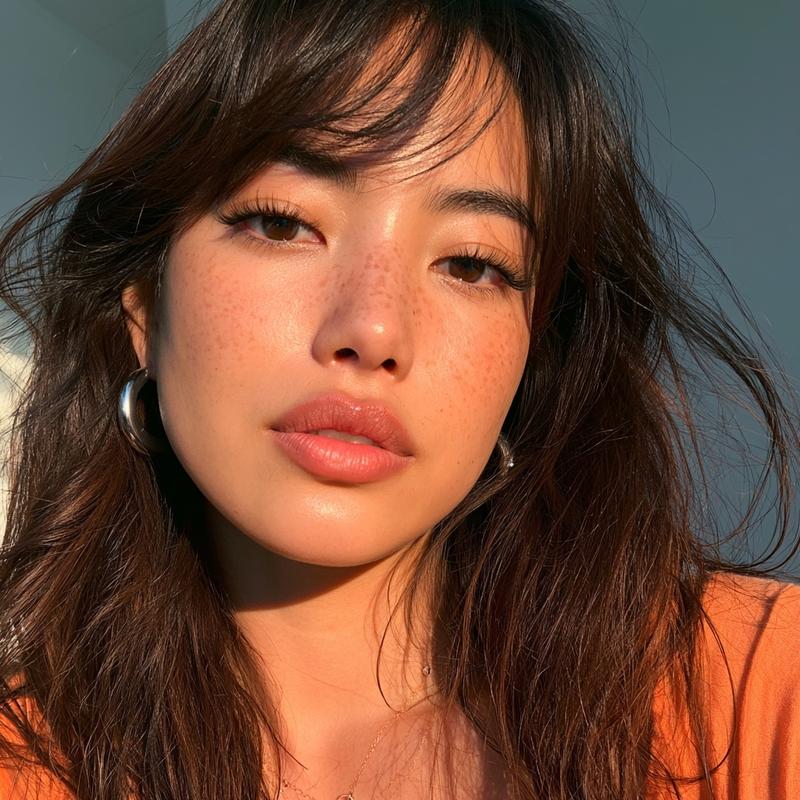 Korean women's influencer in their 20s with attractive eyes...