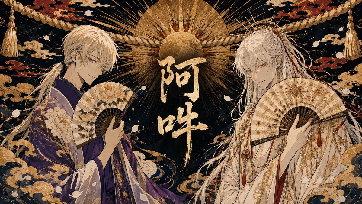 双神动漫书法艺术