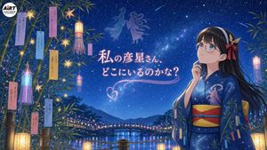 星空下的七夕少女