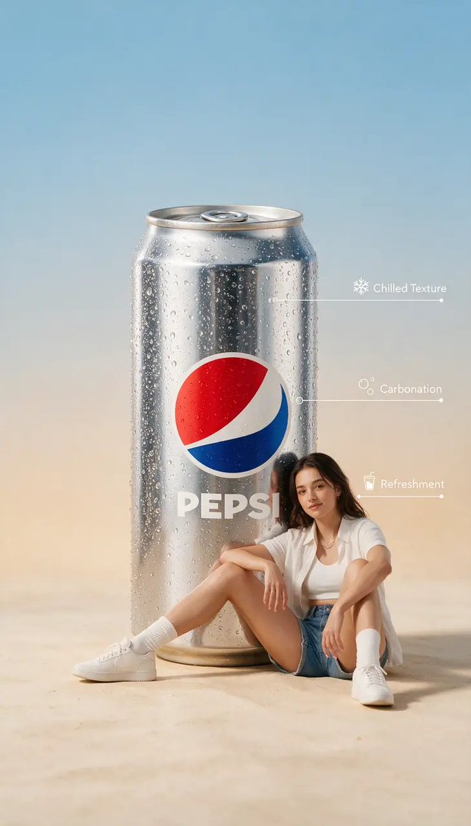 Giant Soda Can Infographic Ad