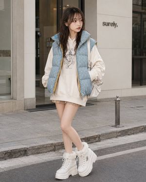 Y2K 休闲街头连帽衫穿搭