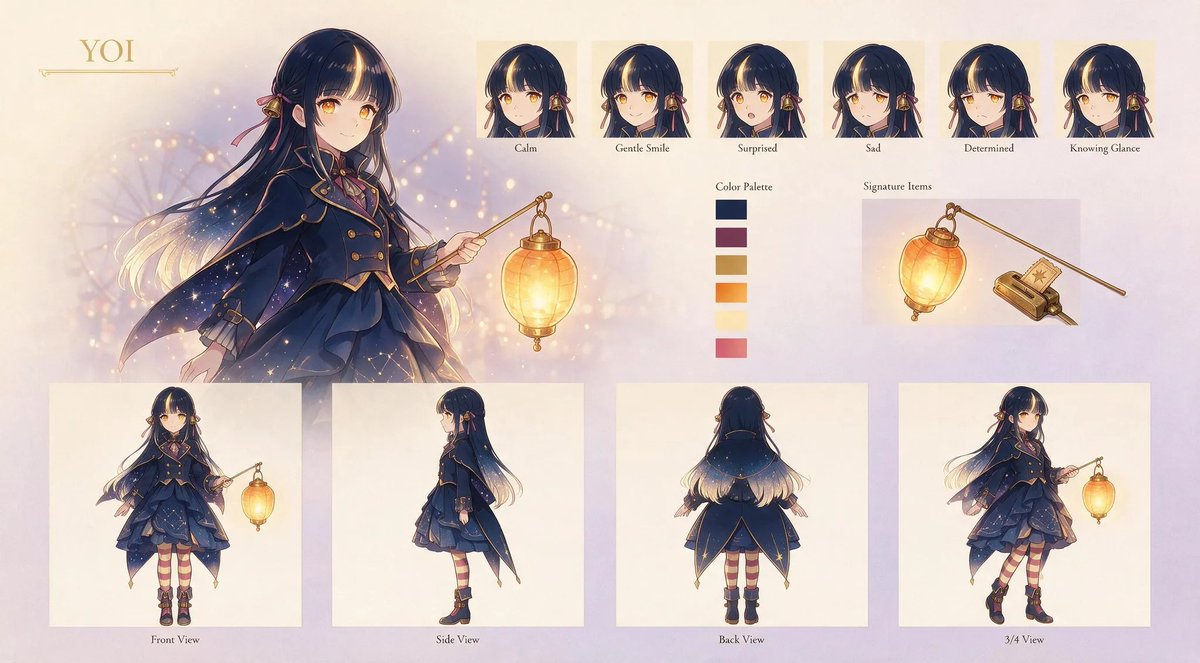 动漫灯笼少女角色设定集