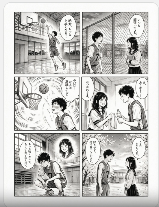 六格篮球浪漫漫画