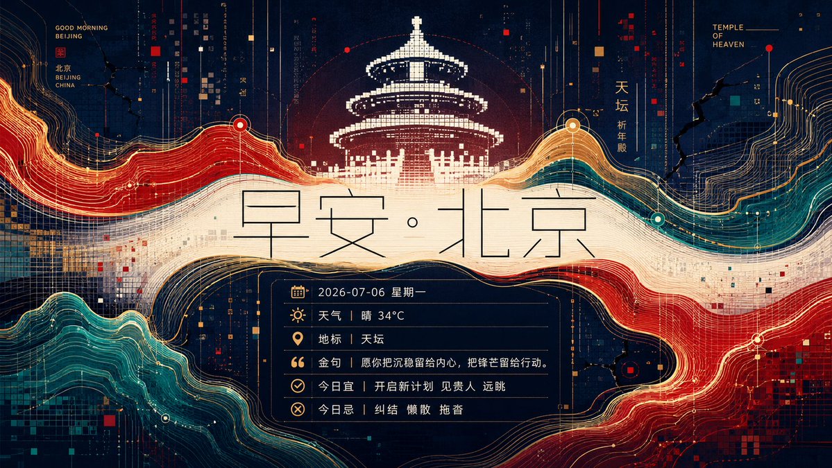 未来感“早安北京”海报