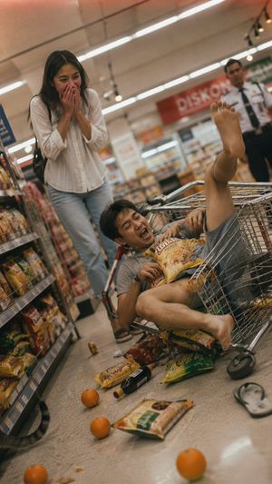 超市货架灾难电影感照片