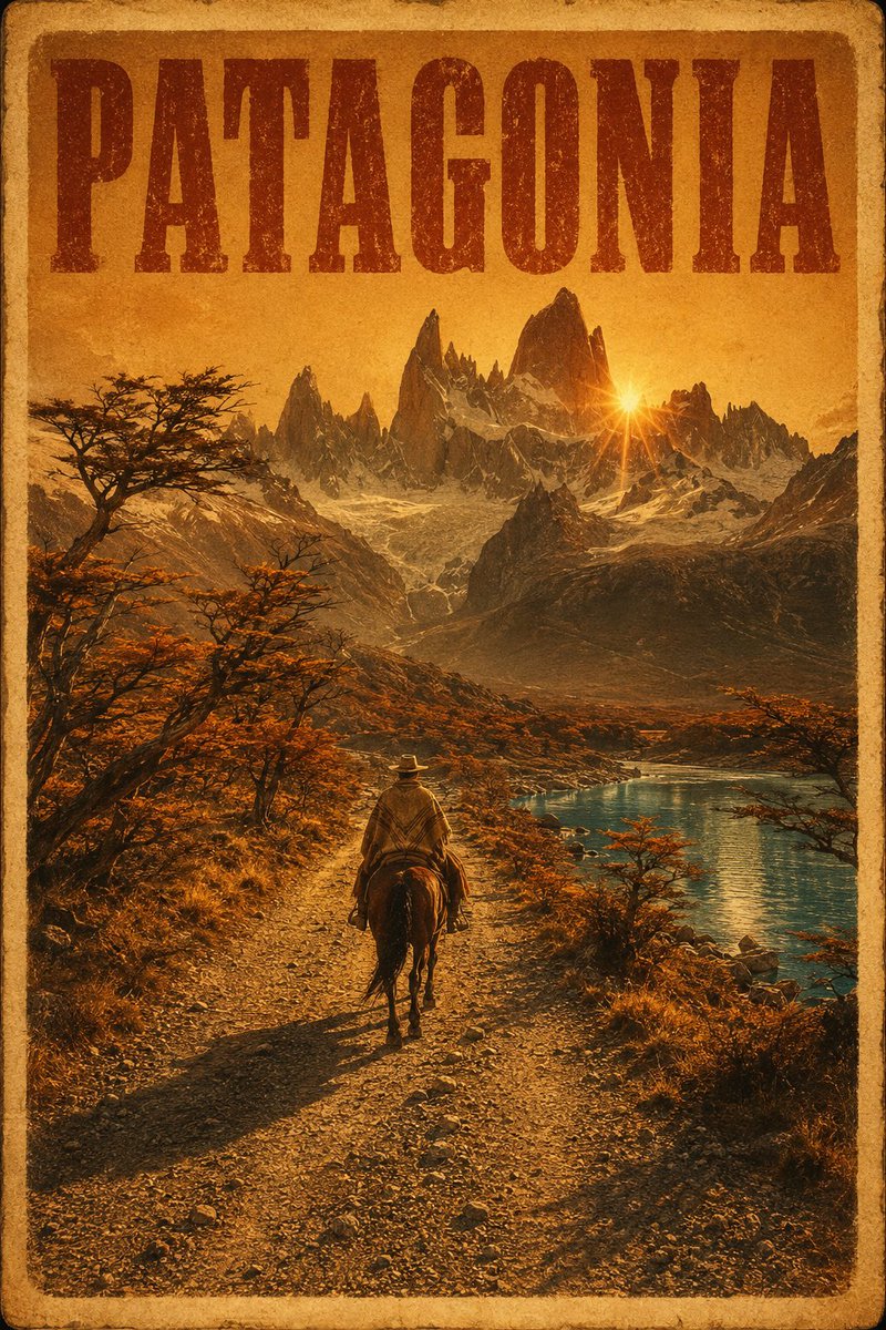 复古 Patagonia 旅行海报