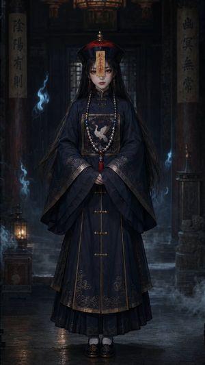 暗黑僵尸寺庙肖像