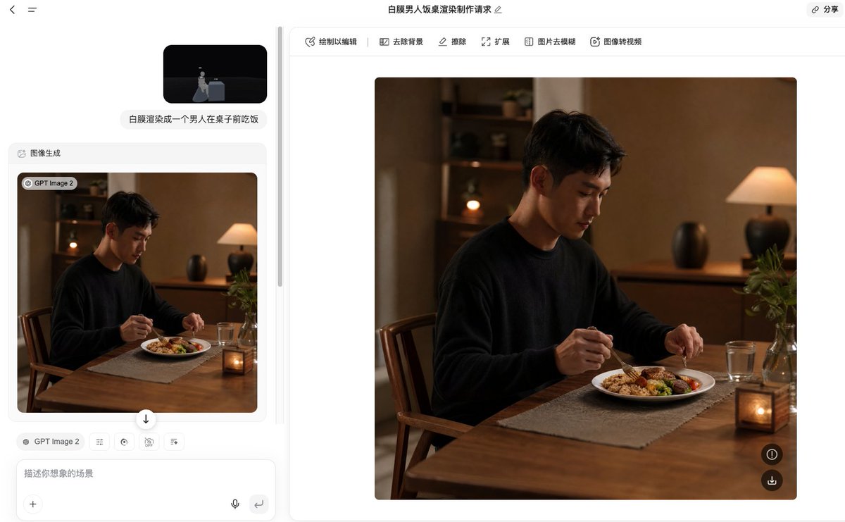 将白模转换为写实风格的用餐照片
