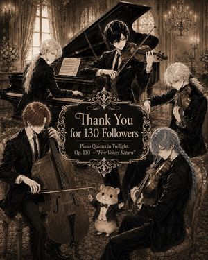 Sepia Gothic Quintet Thank You Poster