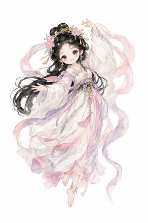 水彩汉服天宫公主