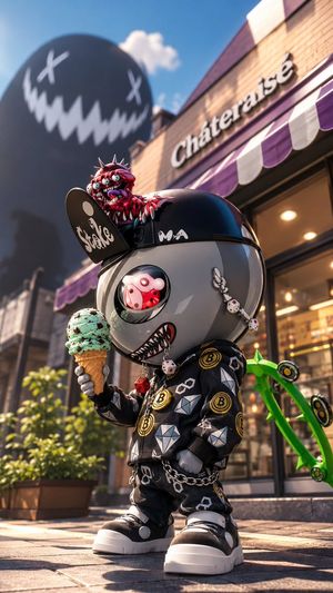 甜品店里的诡异可爱吉祥物