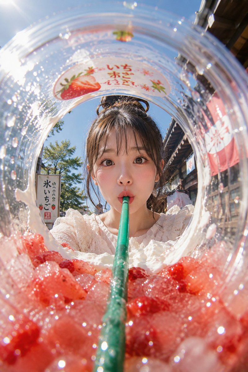 夏日刨冰：鱼眼视角