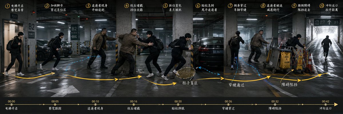 地下停车场追逐分镜脚本