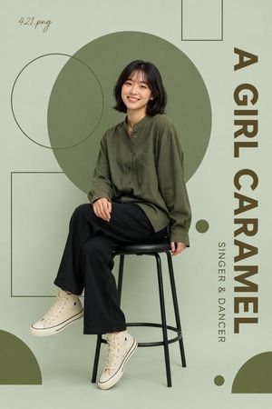 极简橄榄绿杂志风海报