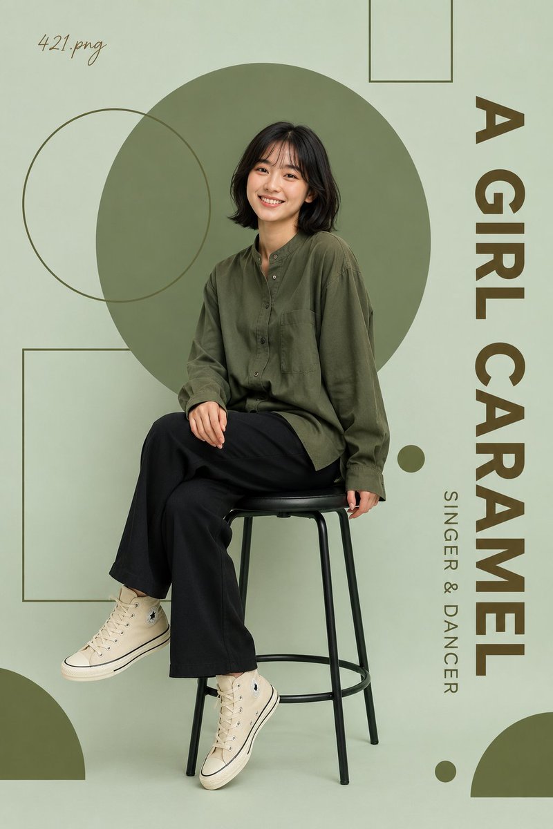 极简橄榄绿杂志风海报