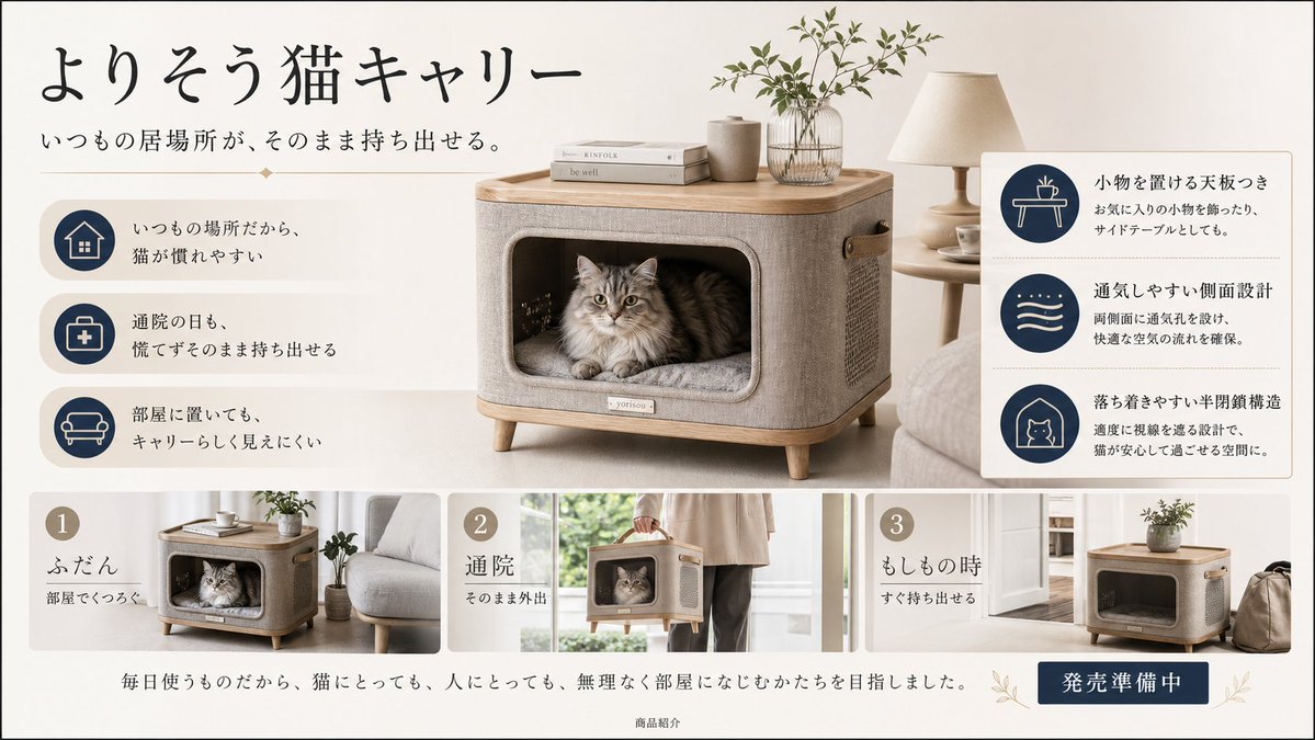 日式猫咪航空箱产品广告