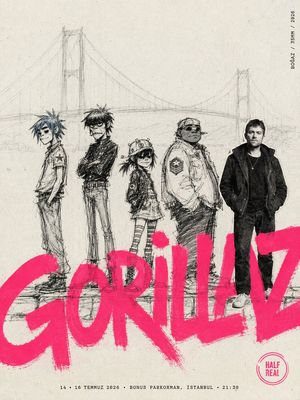 Gorillaz 伊斯坦布尔演唱会海报