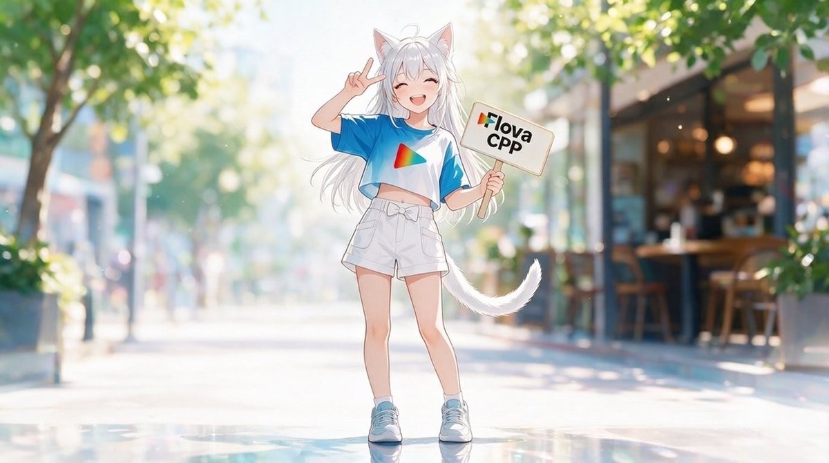 Cheerful Summer Cat-Girl Sign
