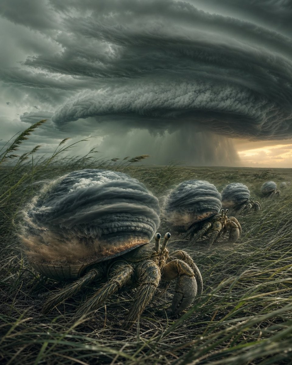 Hermit Crabs Carrying Storm Clouds