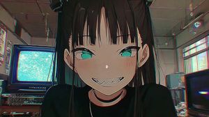 复古 2.5D 动漫 CRT 少女
