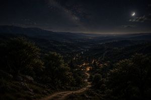 月光下的山谷背景