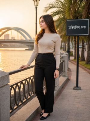 Hatirjheel 黄金时刻时尚人像