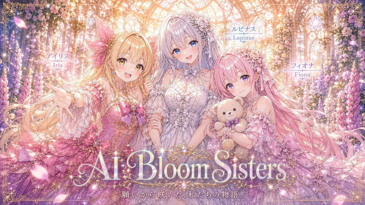 AI Bloom Sisters 动漫主视觉图