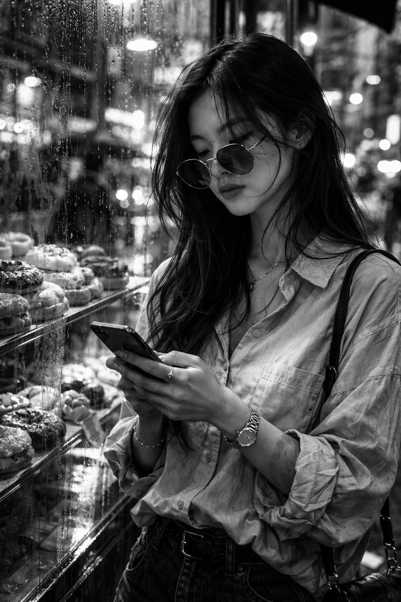 黑白街头时尚快照