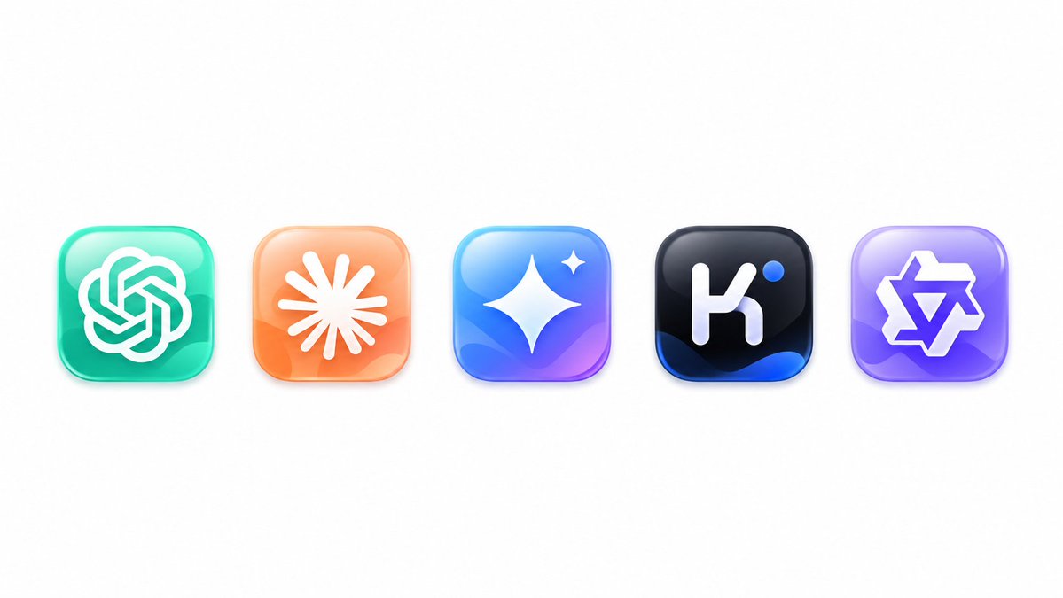 光泽感 AI Logo 重设计展示行