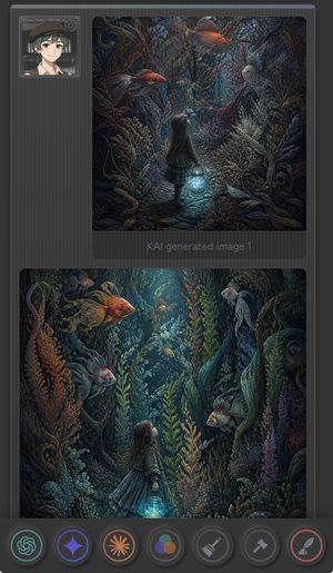 暗黑奇幻风格 AI 画廊 UI