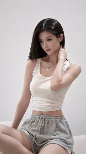 极简主义时尚工作室人像