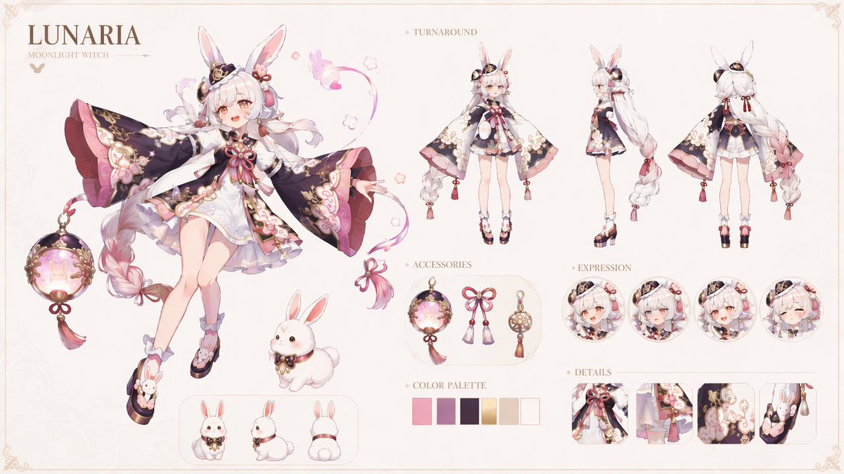 Lunaria Moonlight Witch 角色设计图