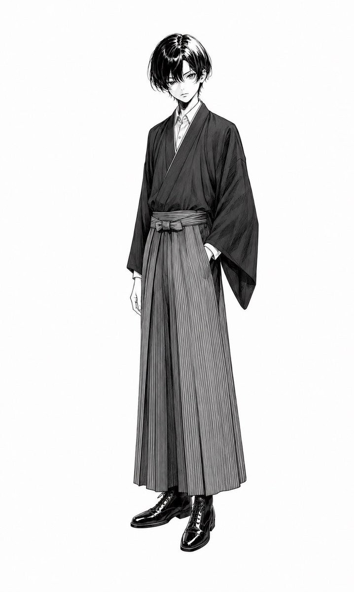 Monochrome Hakama Youth