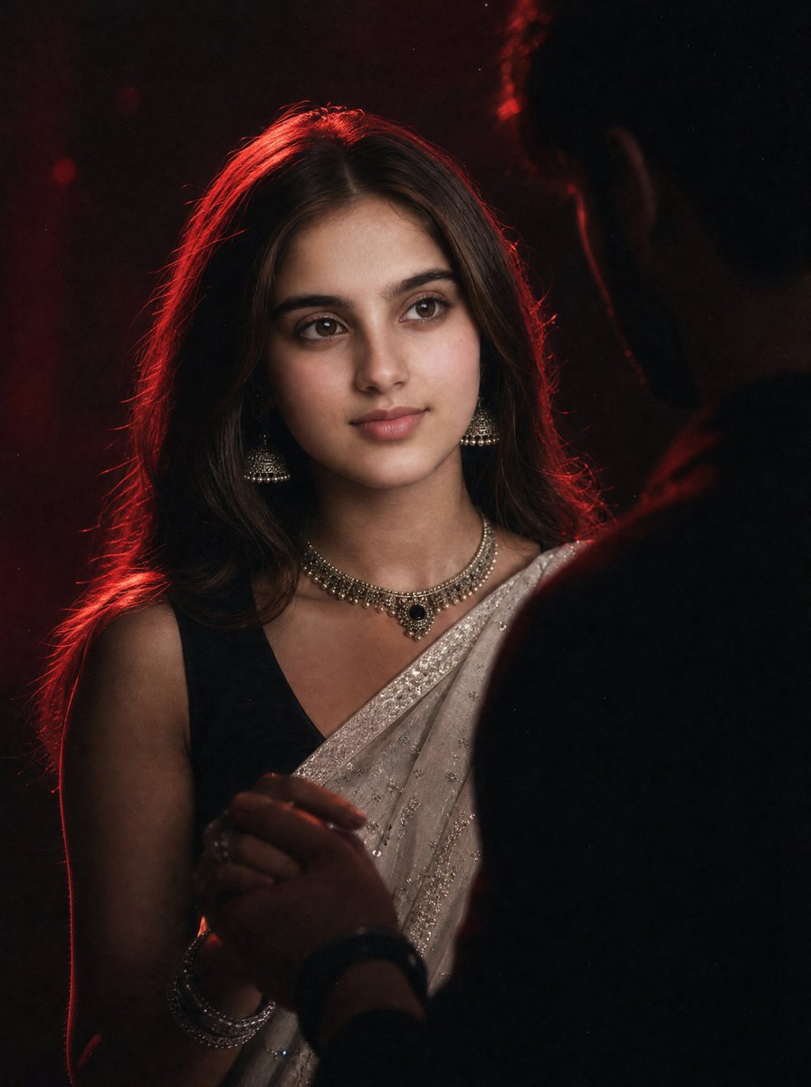 Red-Noir Saree Romance