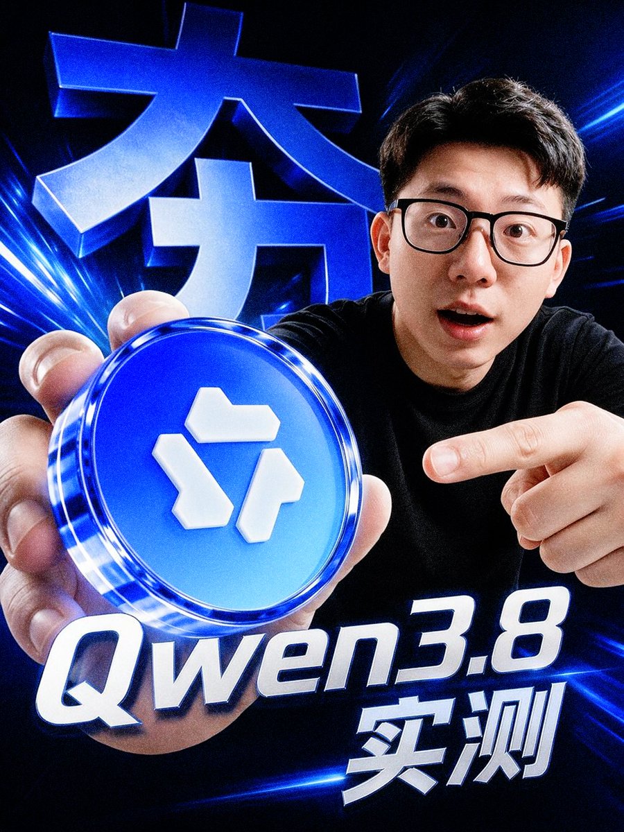 Cyber Blue Qwen 技术测评海报