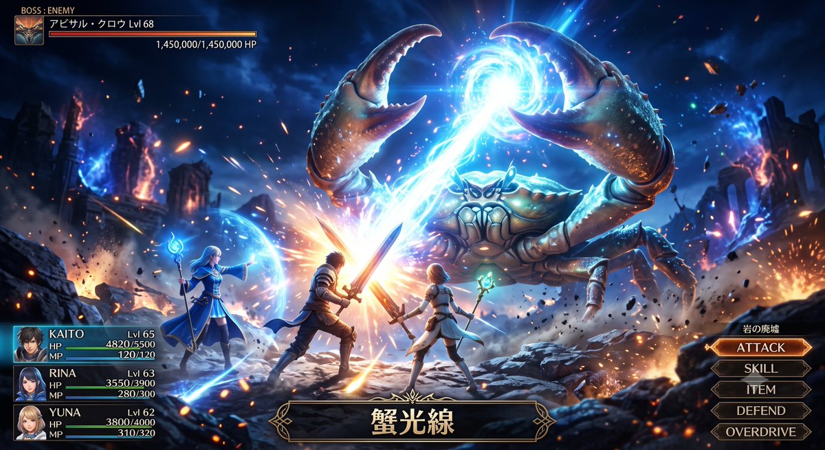 奇幻螃蟹 Boss 战 UI