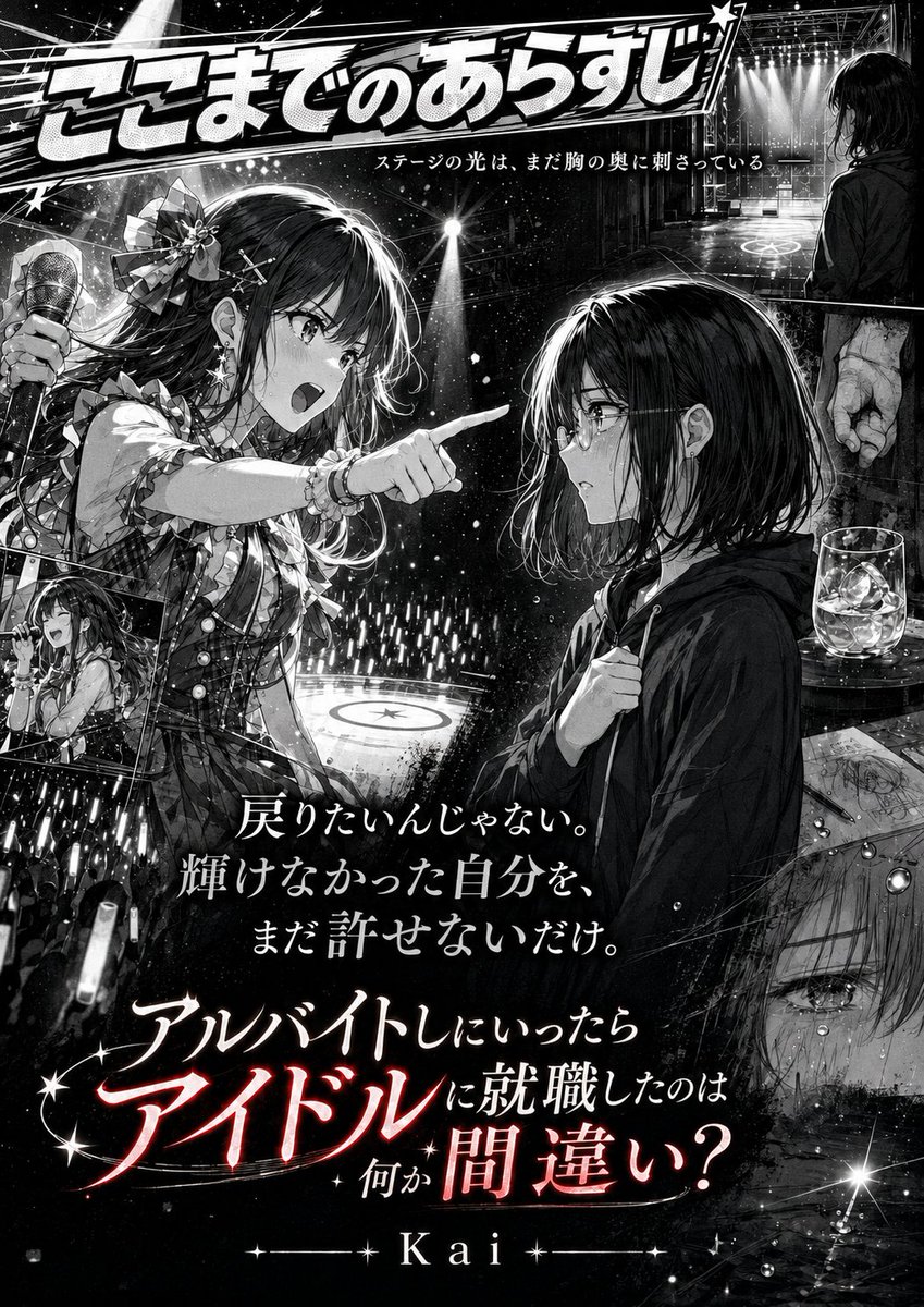 黑白偶像漫画预告海报
