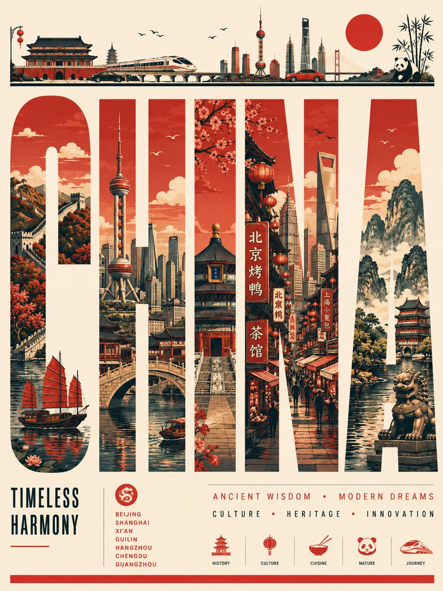 极简主义矢量旅行海报