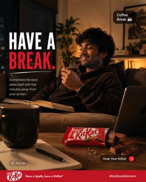 KitKat 高端 UGC 广告海报